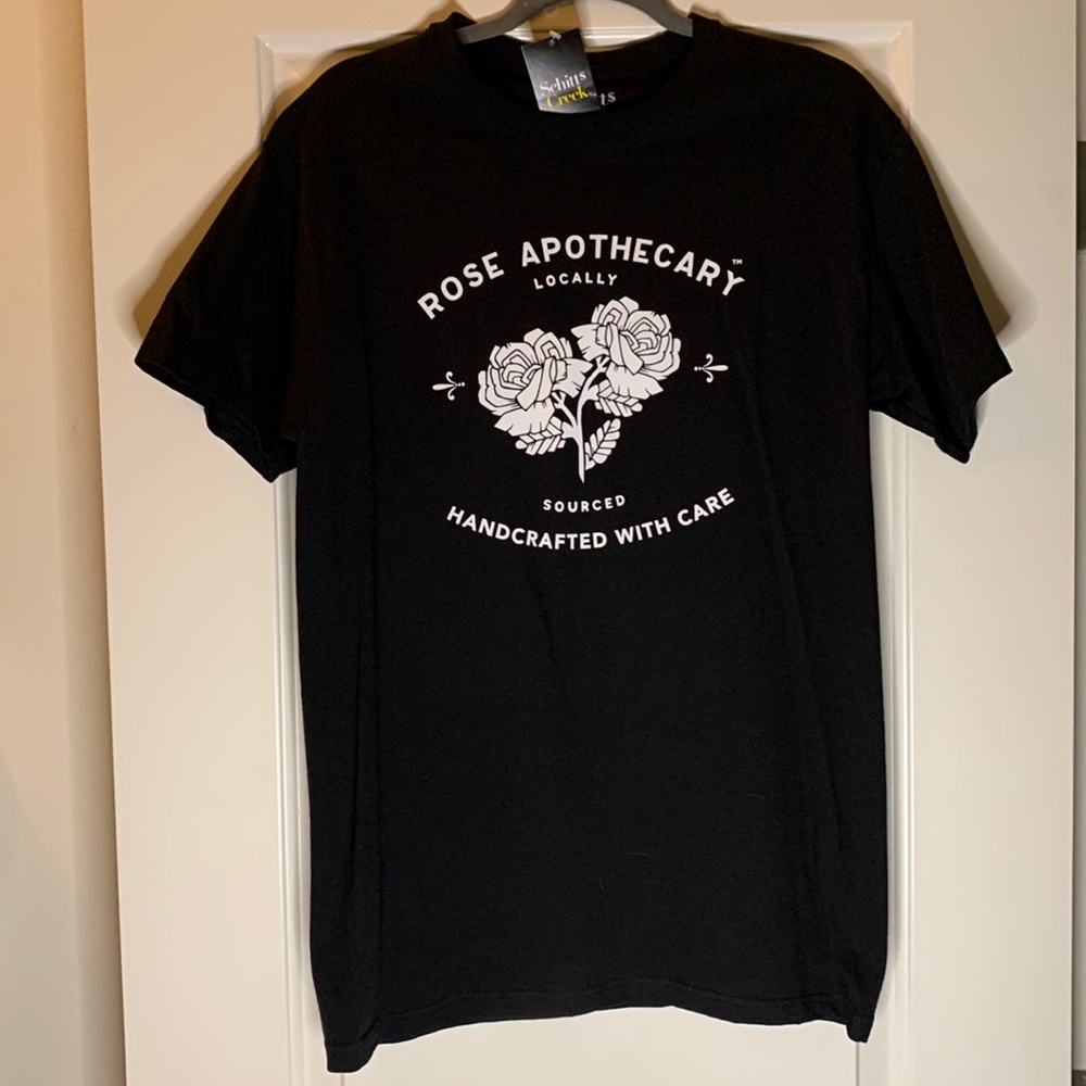 Schitts Creek Rose Apothecary T-Shirt - New with Tags - Size Medium - Black